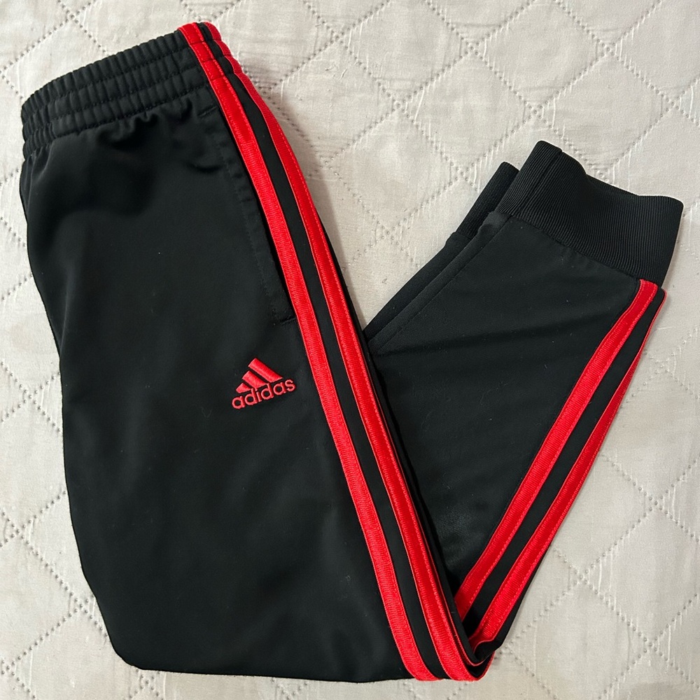 Adidas Kids Black and Red Track Pants, Adidas joggers